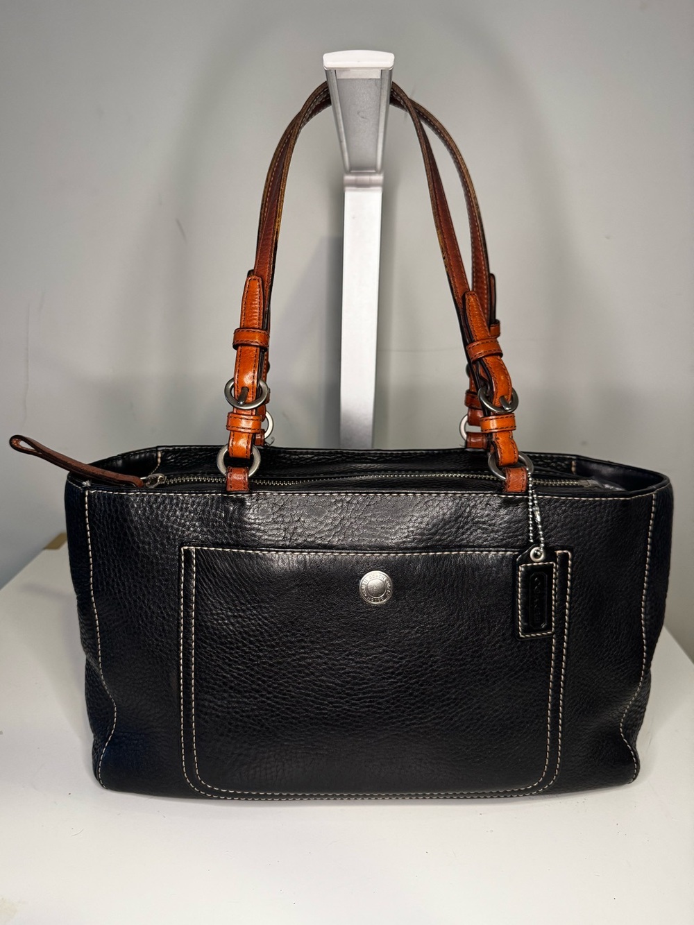 2007 COACH CHELSEA F10892 PEBBLED LEATHER TOTE - Picture 1 of 10